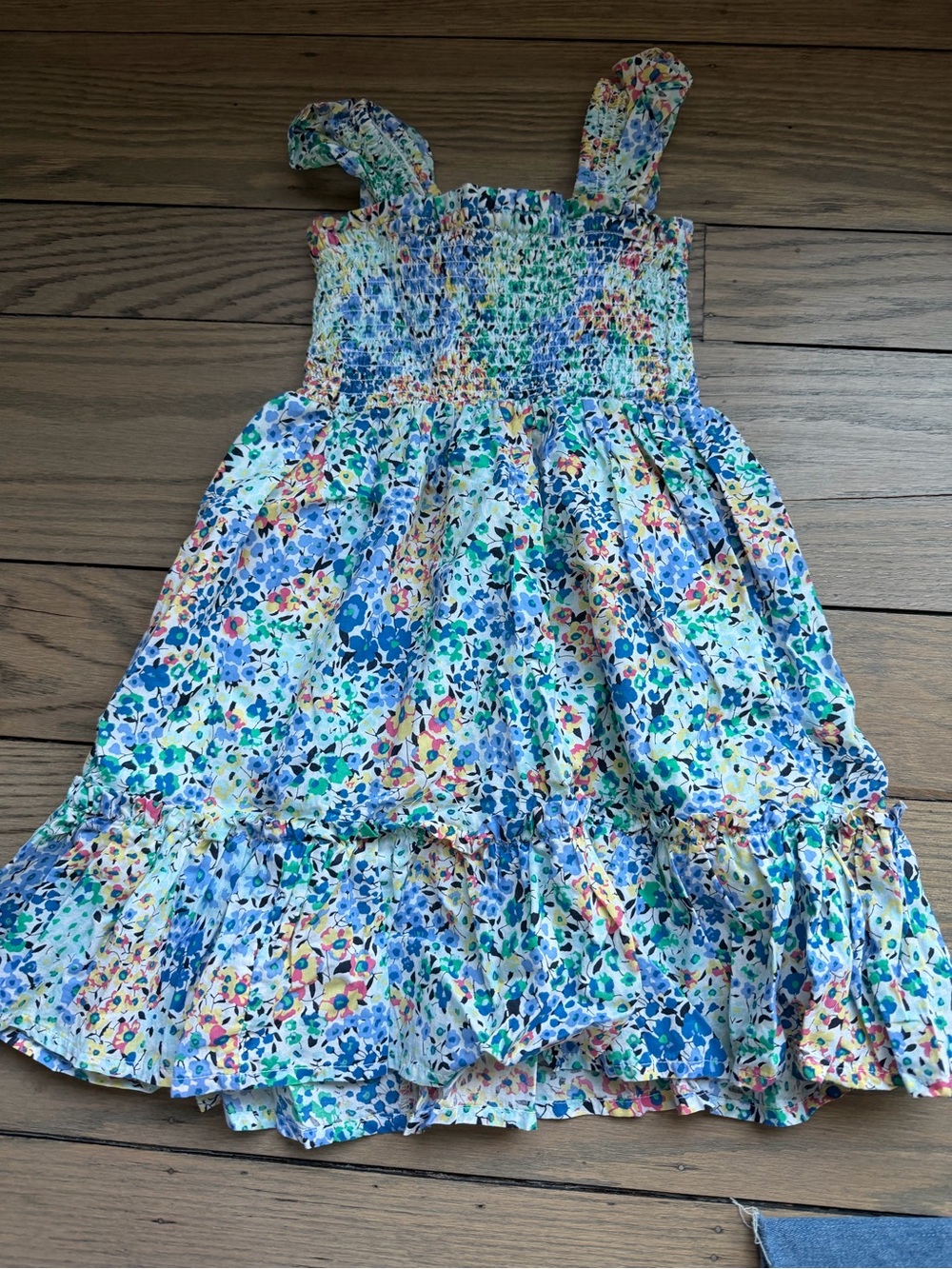 Crewcuts Blue Multi Floral Smocked Sundress